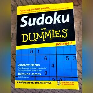Sudoku for Dummies Volume 2 NEW!